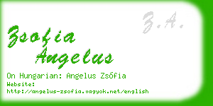 zsofia angelus business card